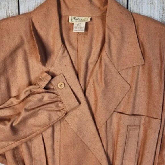 Vintage Naturelle Raw Silk Shirt Dress GEORGE GEORGIOU (L) | Western Boho Chic - Picture 2 of 8